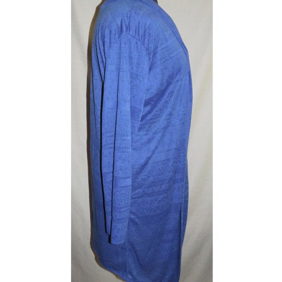 USA made, HG blue long sleeve open style long cardigan, Plus size 2X, NWT - Picture 4 of 6